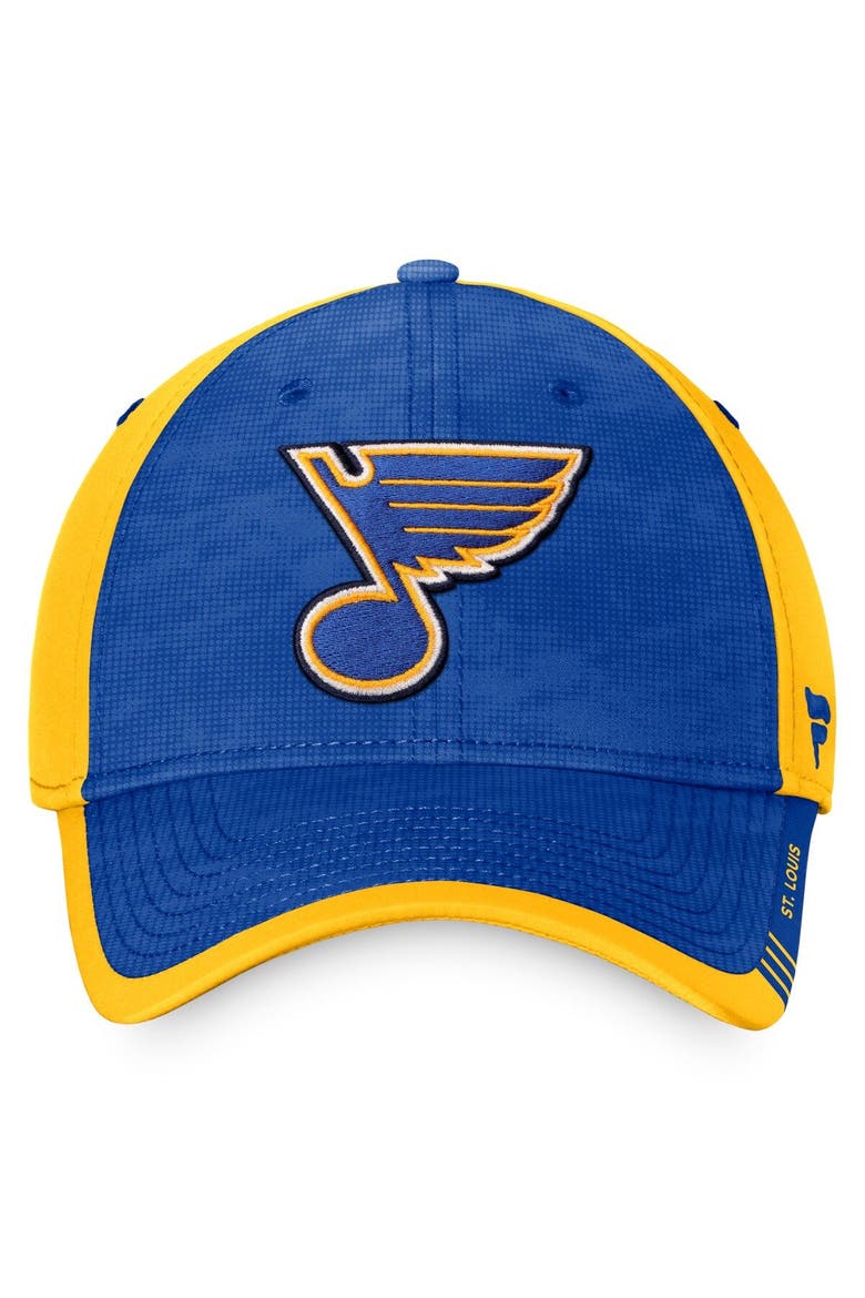 Men's Fanatics Branded Blue/Gold St. Louis Blues Authentic Pro Rink Camo Flex Hat, Alternate, color, Blue