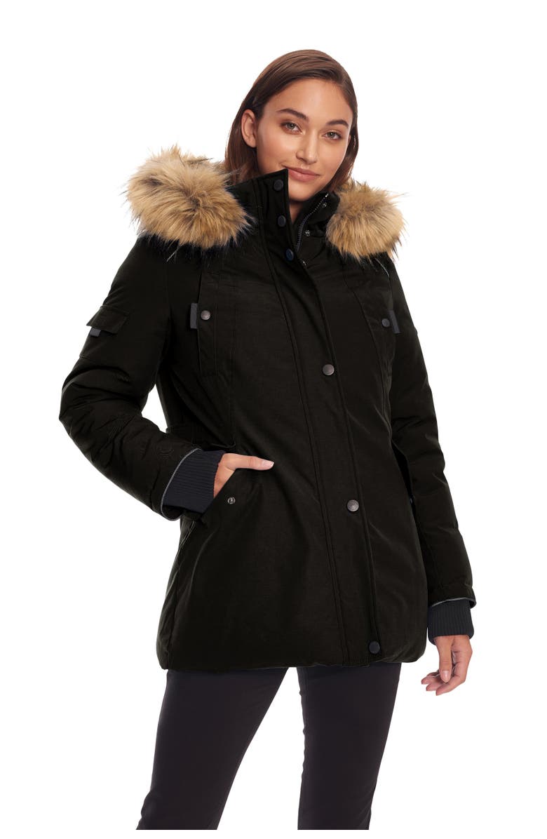 Alpine North GLACIER - Vegan Down Classic Winter Parka Jacket, Alternate, color, Black