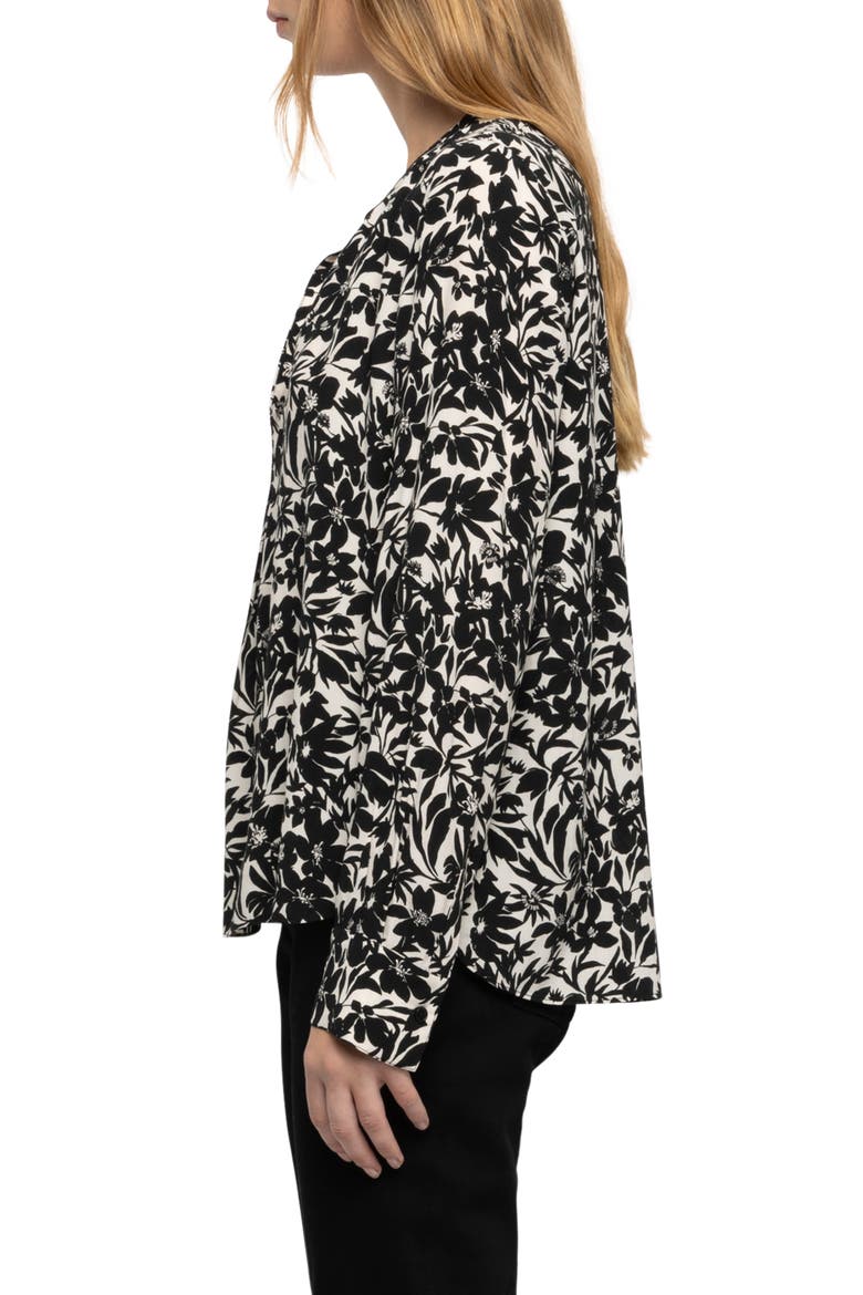 Tink Floral Print Top, Alternate, color, BLACK