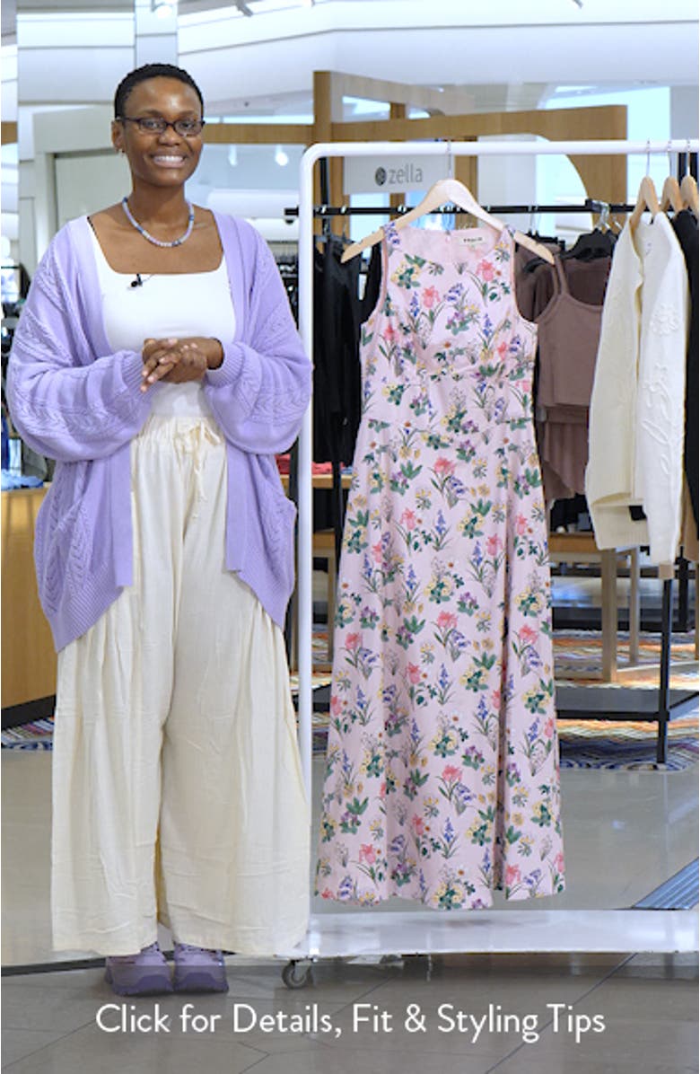 Occasion Floral Print Maxi Sundress, sales video thumbnail