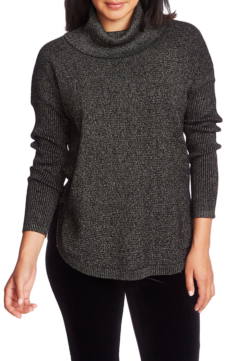 Chaus Cowl Neck Shirttail Hem Sweater, Main, color, 