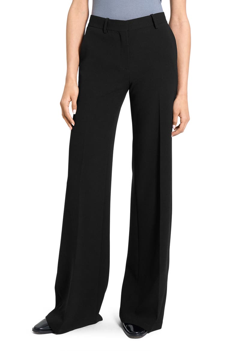 Fluid Flare Leg Pants, Main, color, BLACK