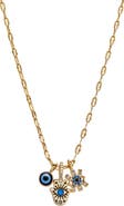 Alex and Ani Evil Eye Triple Charm Necklace