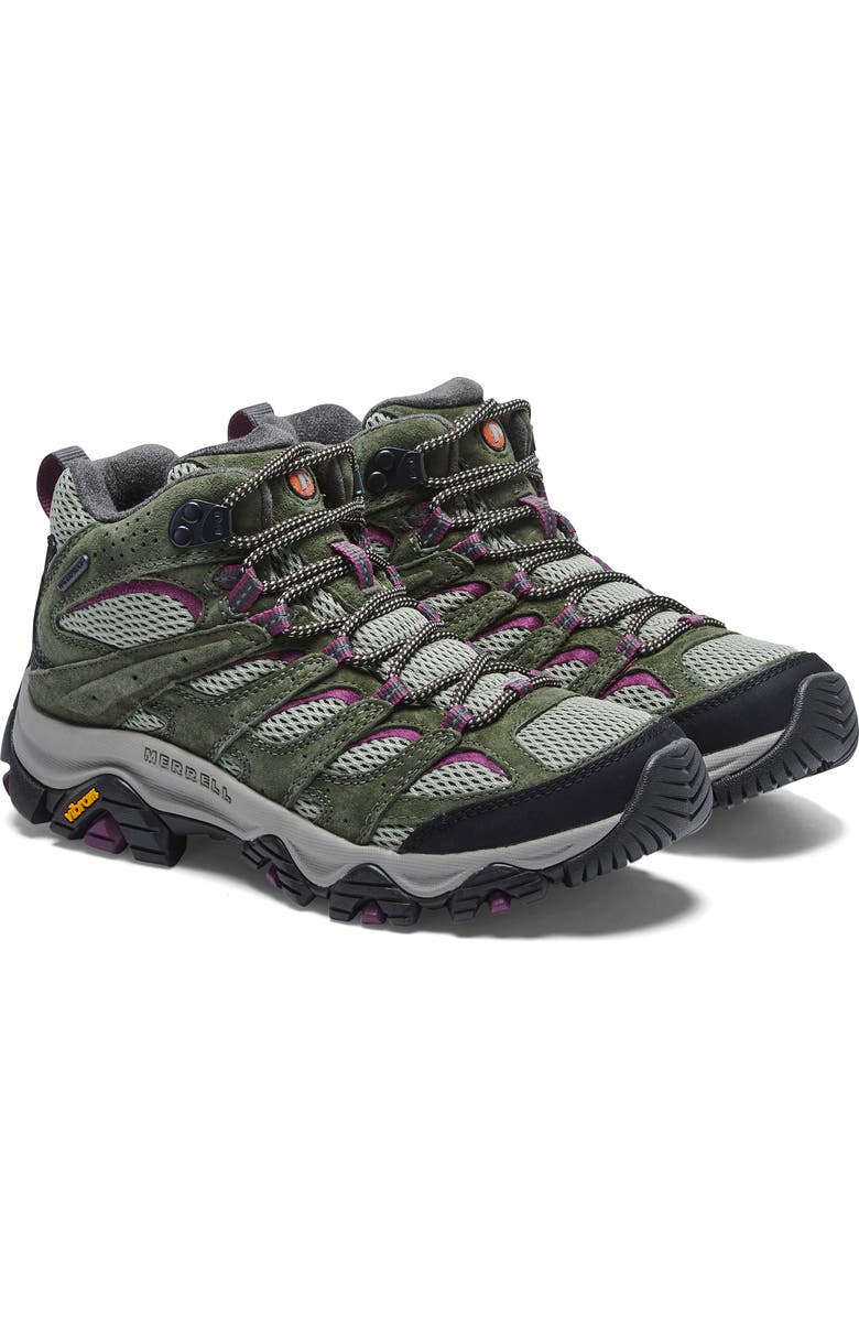 Merrell Moab 3 Waterproof Mid Hiking Boot, Main, color, Mulberry