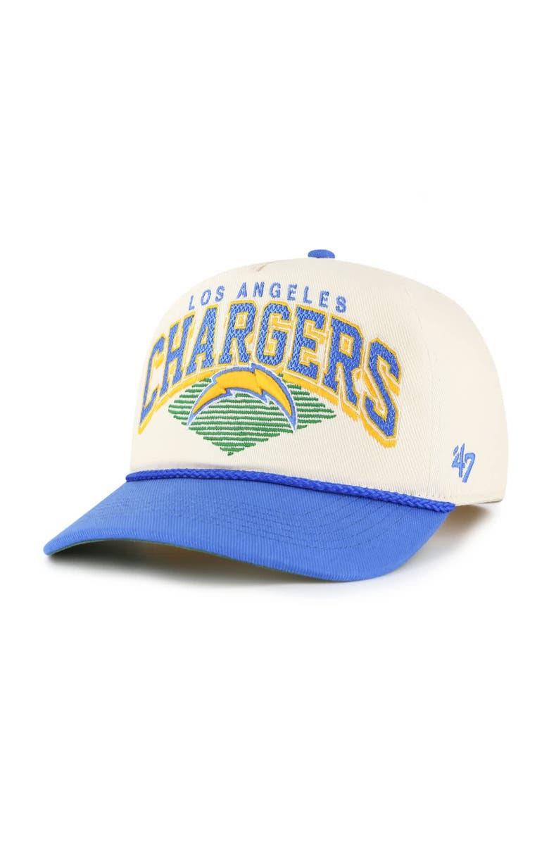 '47 Men's '47  Cream Los Angeles Chargers Pomona Rope Adjustable Hitch Hat, Main, color, Cream
