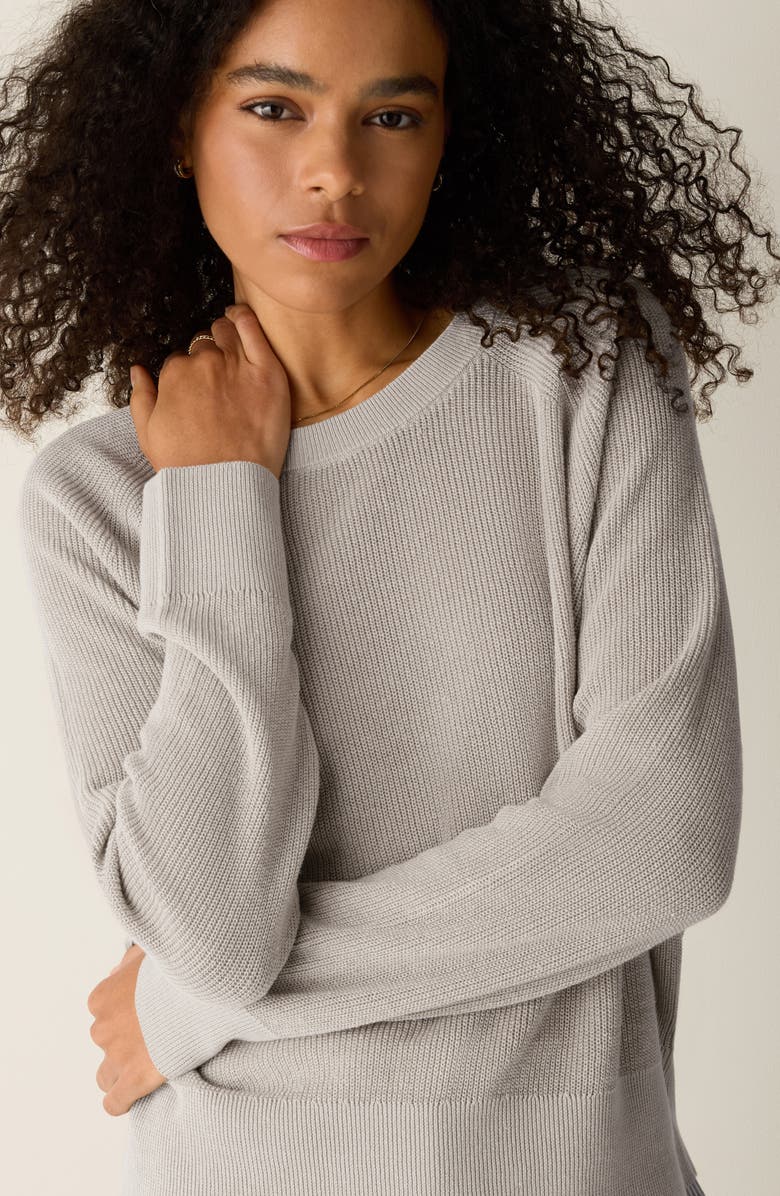 Eileen Fisher Crewneck Organic Linen & Organic Cotton Sweater, Alternate, color, Undyed Natural