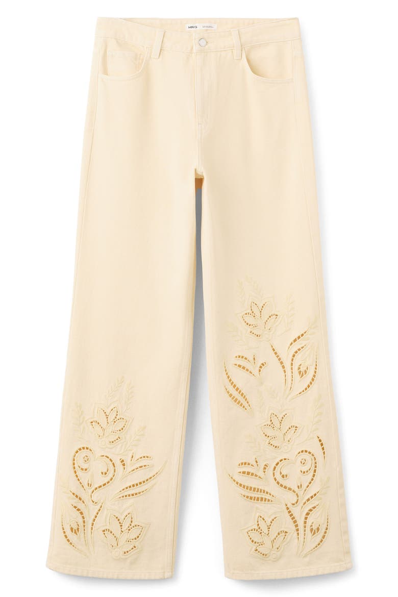 Open Stitch Straight Leg Jeans, Main, color, VANILLA