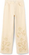 MANGO Open Stitch Straight Leg Jeans