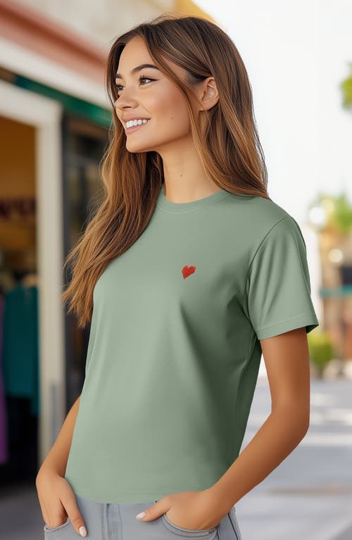 Dalix Womens Pixel Heart Jersey Relaxed Tee