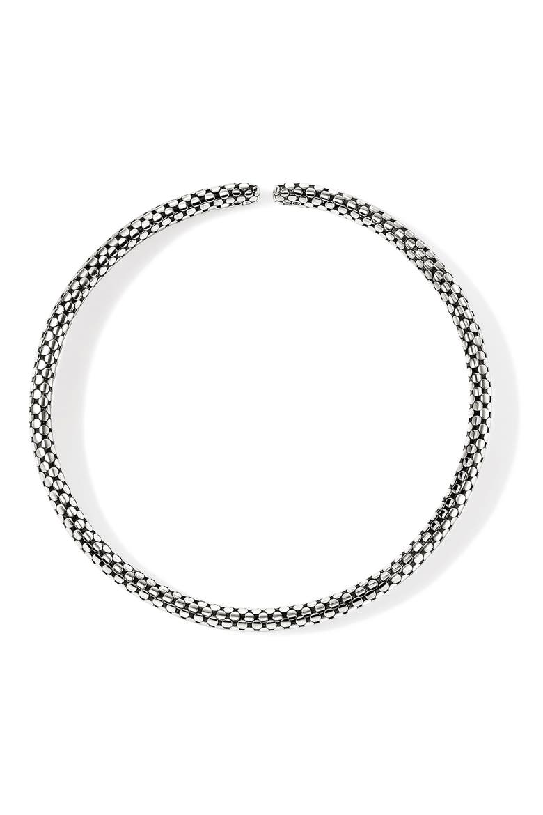 Dot Coil Choker Necklace, Alternate, color, SILVER