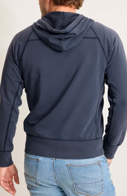 Tommy Bahama Ben & Terry Cotton Zip-up Hoodie In Ocean Deep
