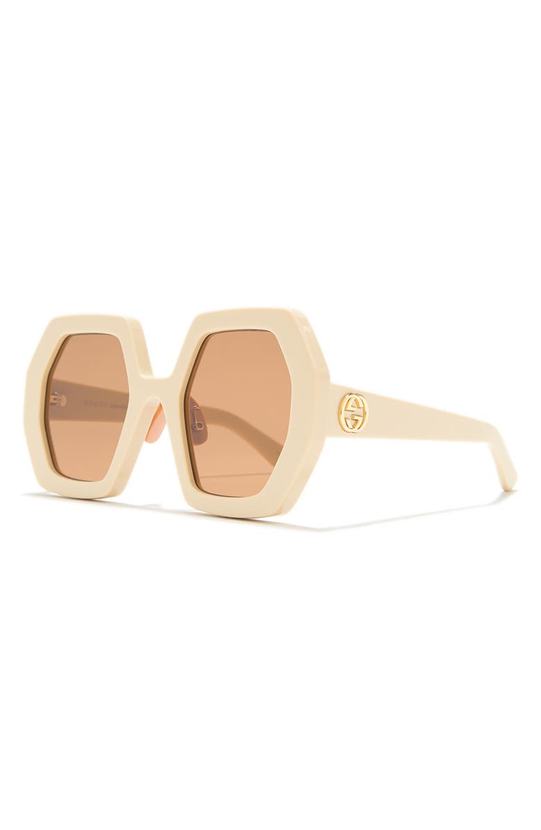 Gucci 55mm Geometric Sunglasses, Alternate, color,