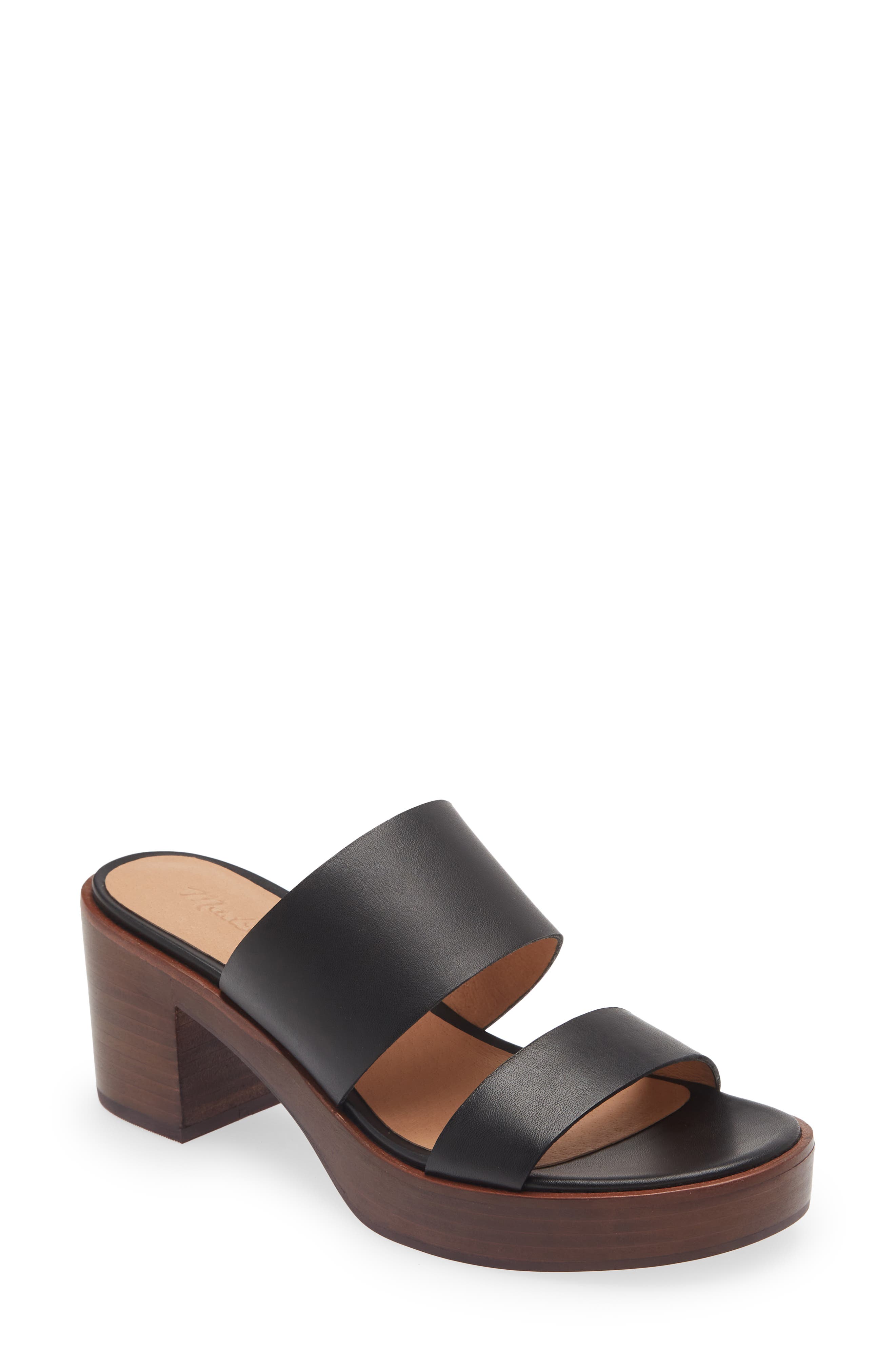 Madewell Double Strap Platform Slide Sandal, Main, color, 