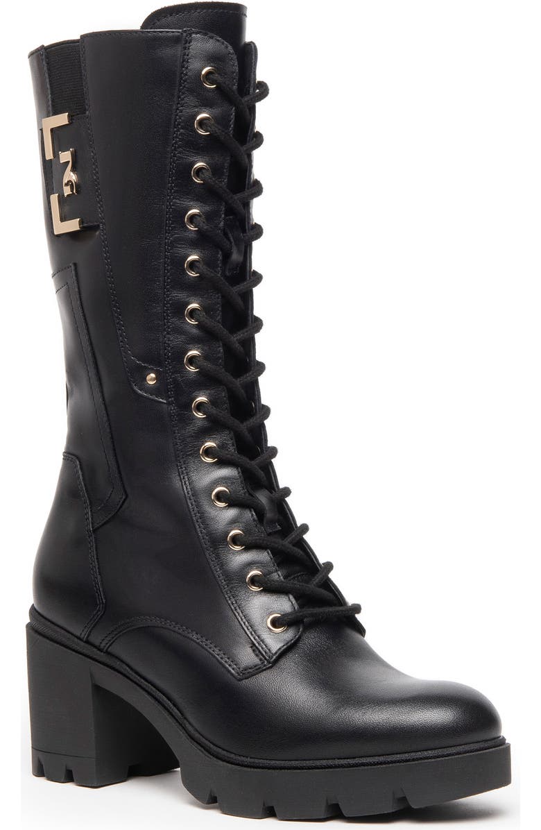NeroGiardini Moto Platform Boot, Main, color, Black