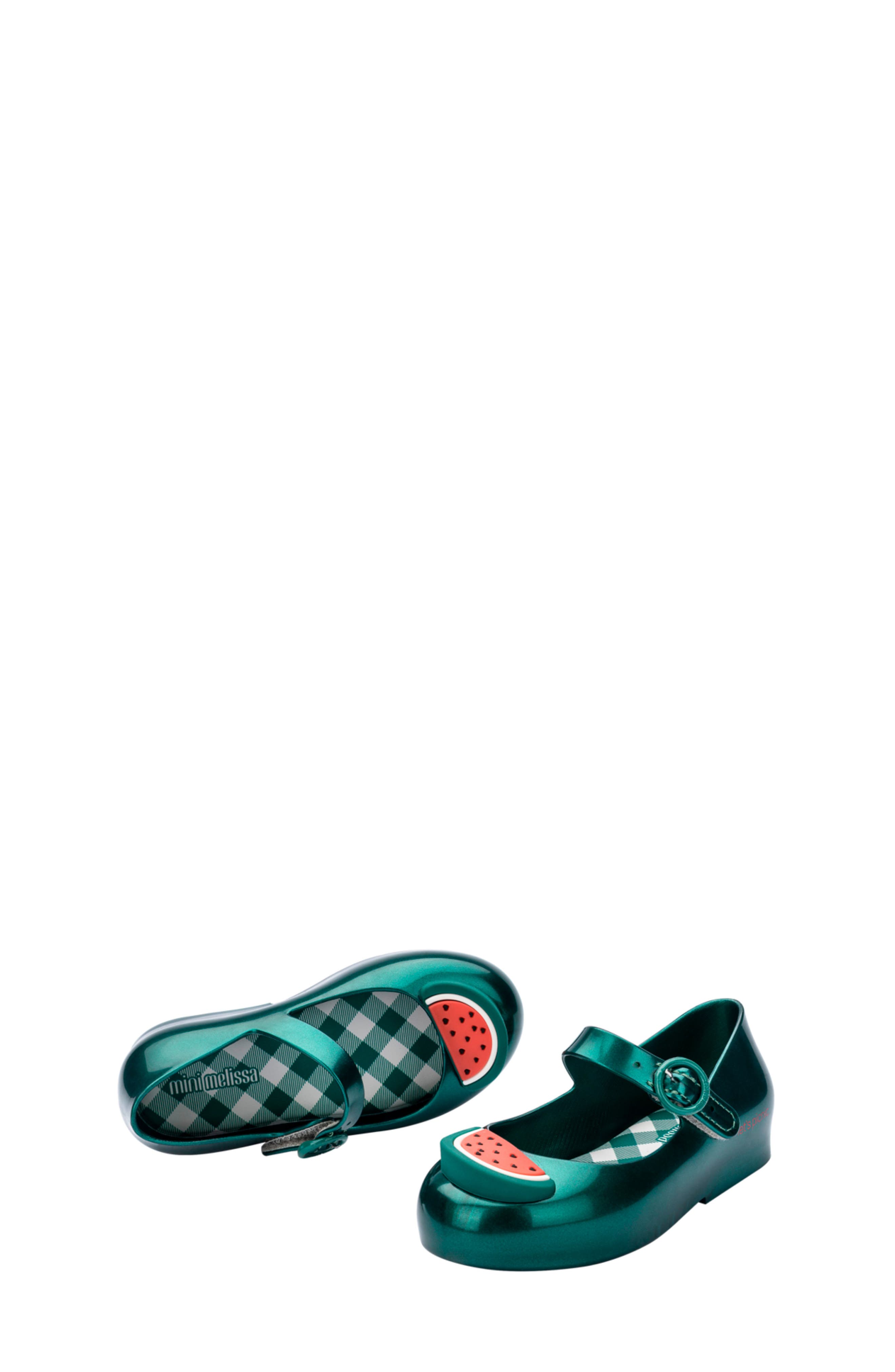 Mini Melissa Kids' Sweet Love Picnic Mary Jane Flat, Alternate, color, 