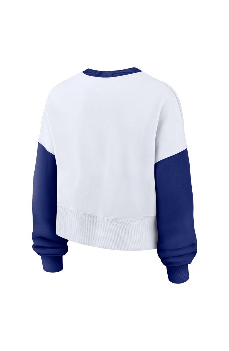 Nike Women's Nike White/Royal Dominican Republic Baseball 2026 World Baseball Classic Oversized Phoenix Fleece Sweatshirt, Alternate, color, White