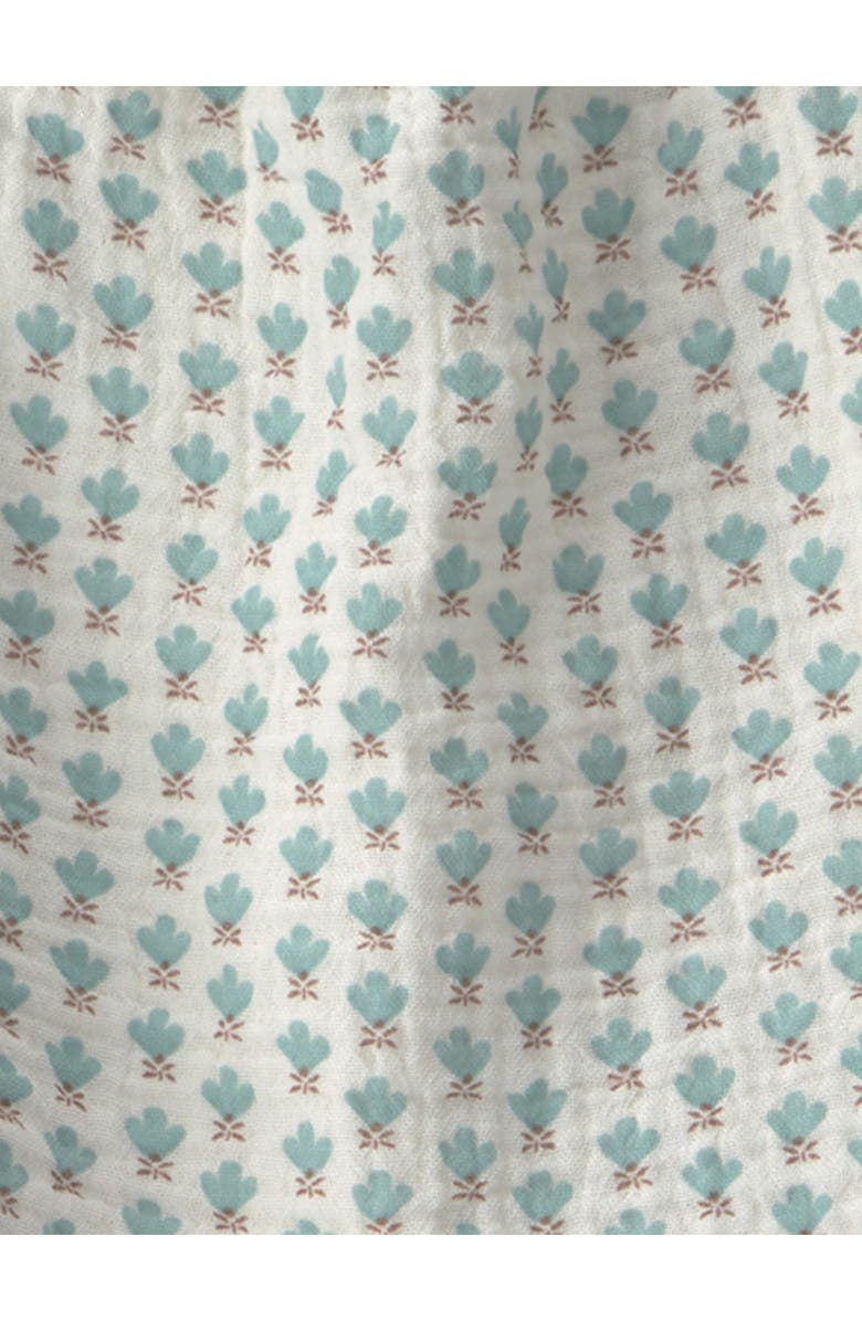 Little Planet Print Organic Cotton Gauze Top & Shorts Set, Alternate, color, Blue Geo