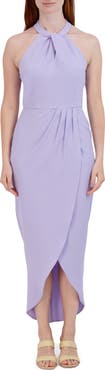 Julia Jordan Knot Neck Halter Dress
