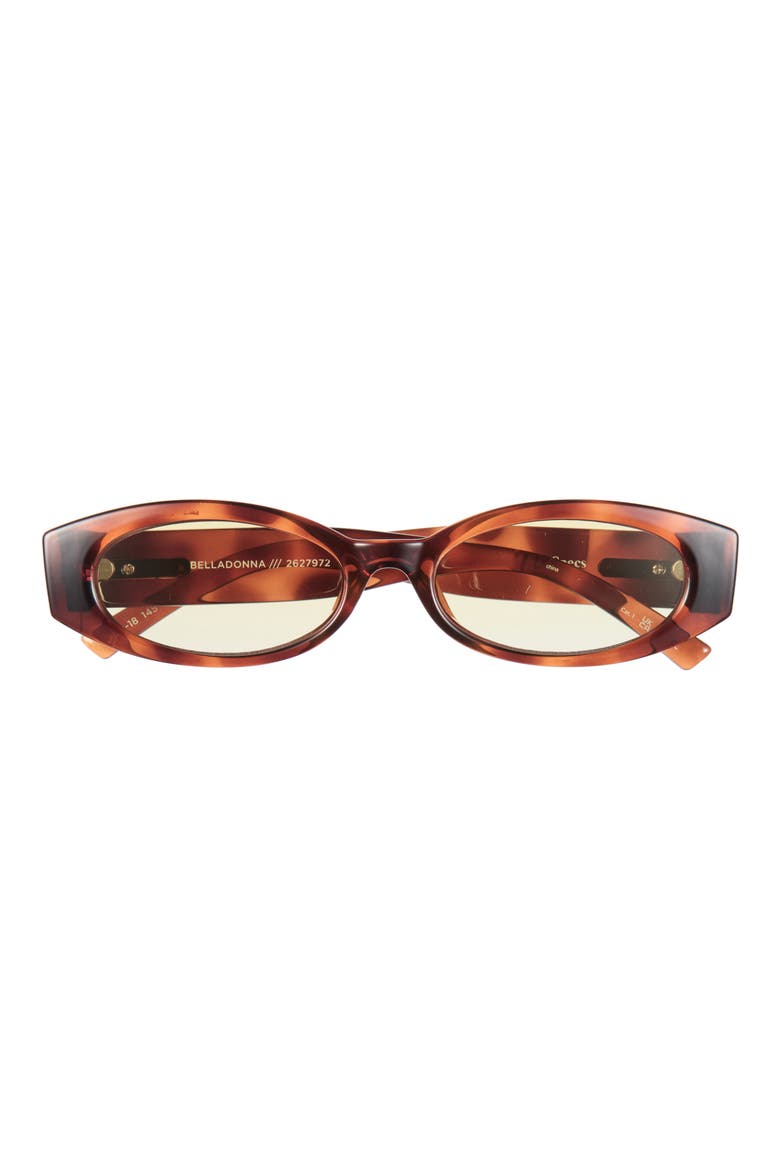 Belladonna Oval Sunglasses, Main, color, TOFFEE TORT / AMBER GRAD