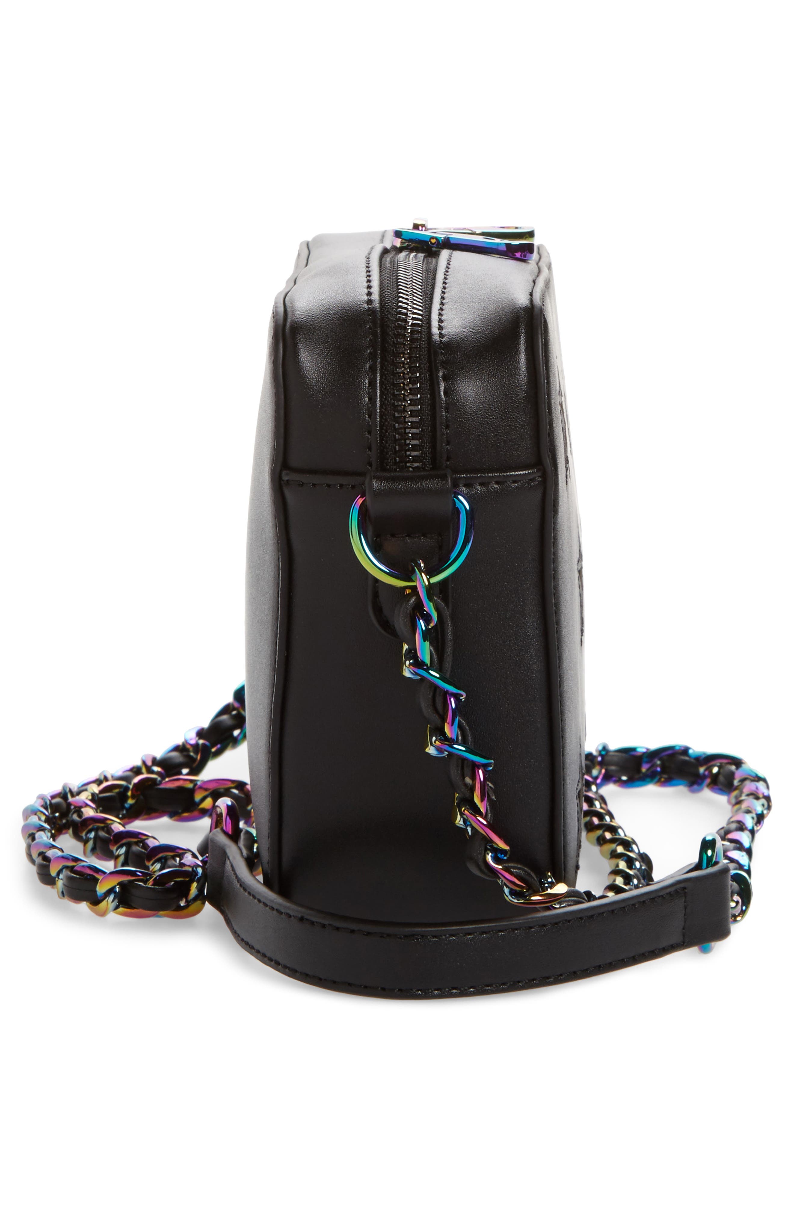 Chelsea28 Bella Glitter Star Faux Leather Crossbody Bag, Alternate, color, 