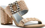 Frances Valentine Betty Raffia Block Heel Sandal