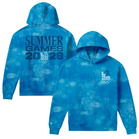 Men's Fanatics Blue LA28 Bluebell Collection Tie Dye Hoodie