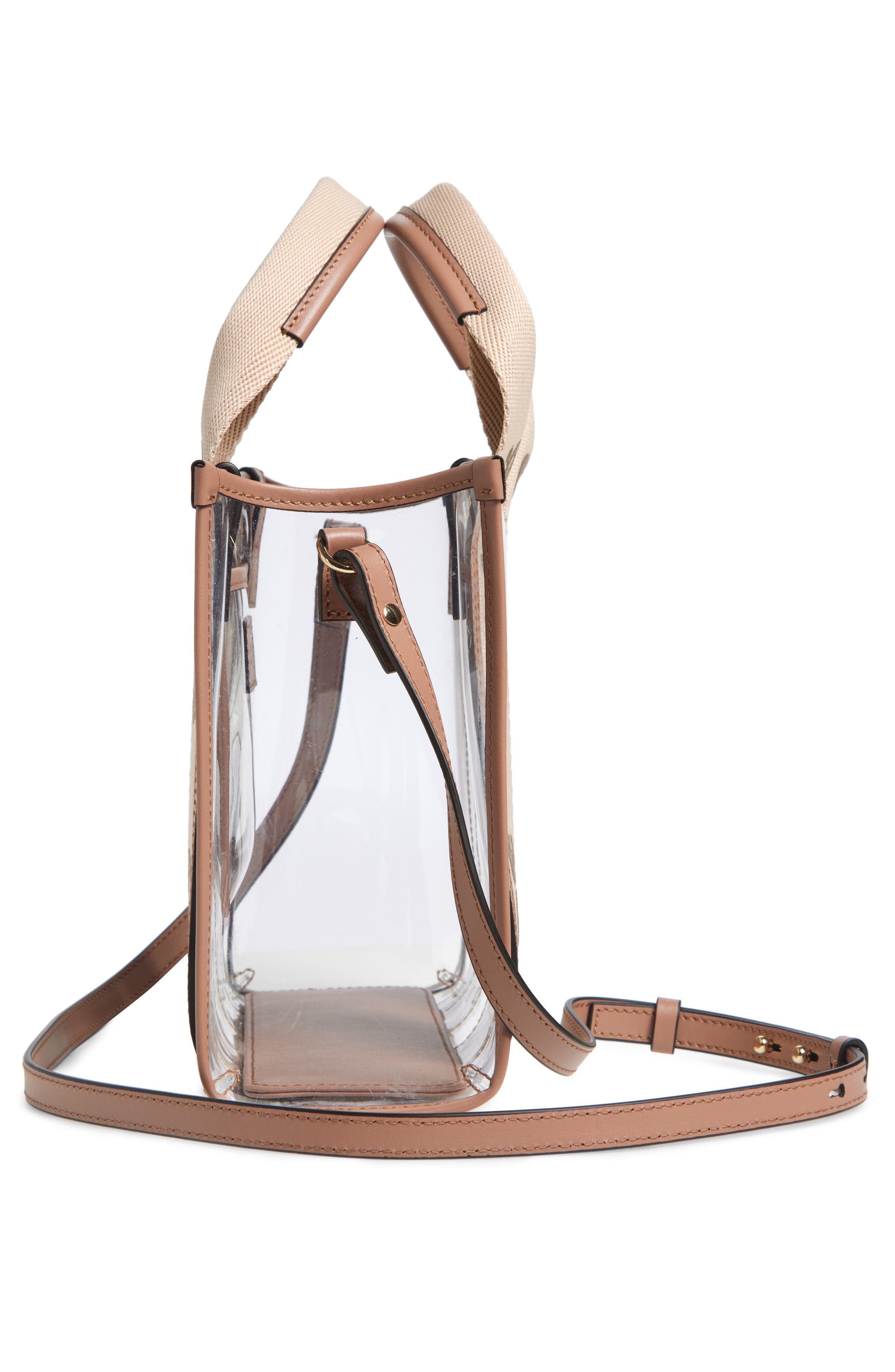 Chloé Small Woody Jelly & Leather Tote Bag, Alternate, color, 