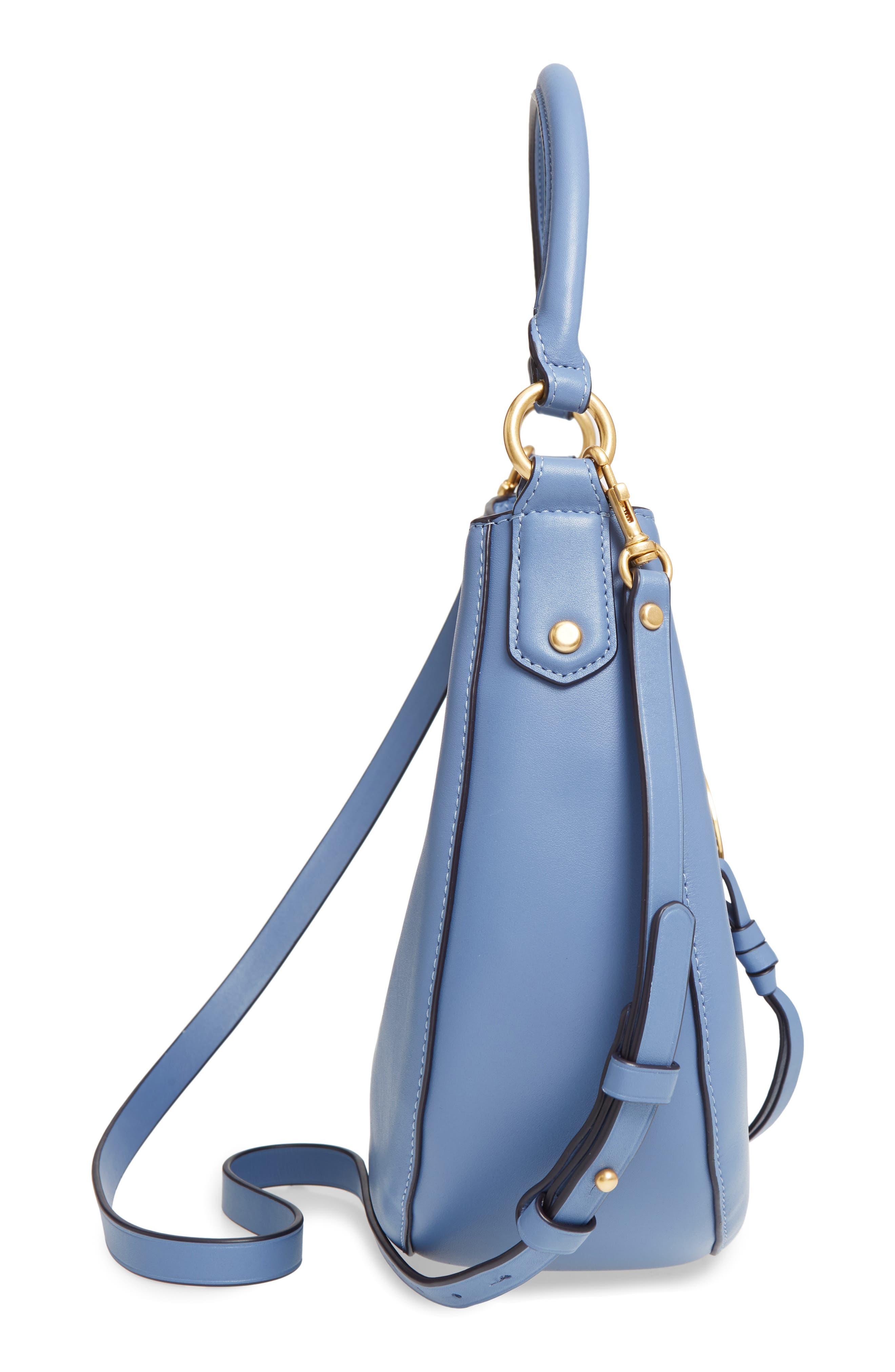 Mini Miller Leather Hobo Bag, Alternate, color, BLUEWOOD