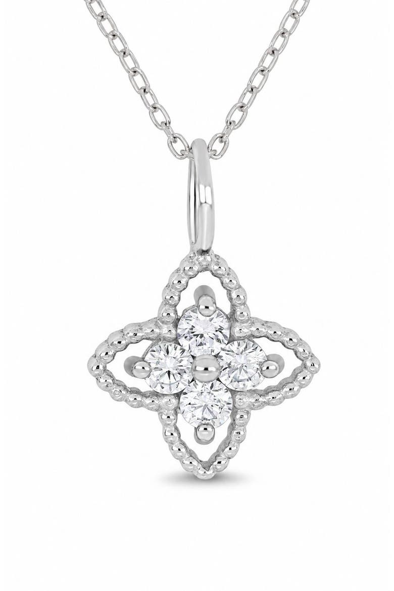 Getty 18k Gold Diamond Necklace, Alternate, color, 18KW