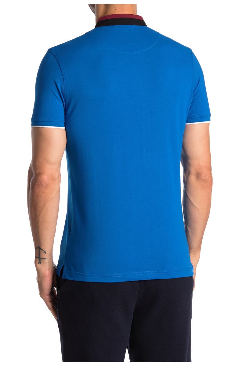Roberto Cavalli Contrast Band Collar Short Sleeve Polo, Alternate, color, 