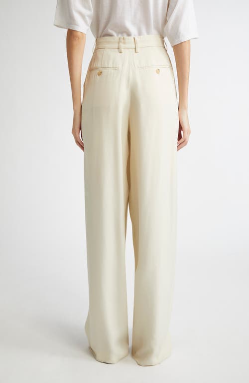 Totême Toteme Pleated Fluid Pants In Neutral