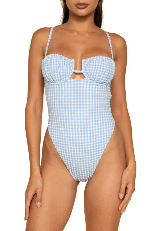 Gingham Underwire One-Piece Swimsuit