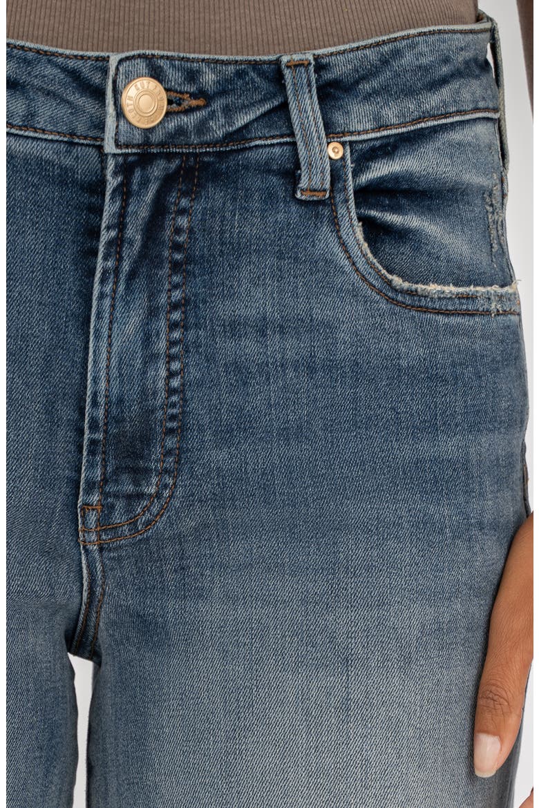Ryan High Waist Raw Hem Superwide Leg Jeans, Alternate, color, BELIEVE