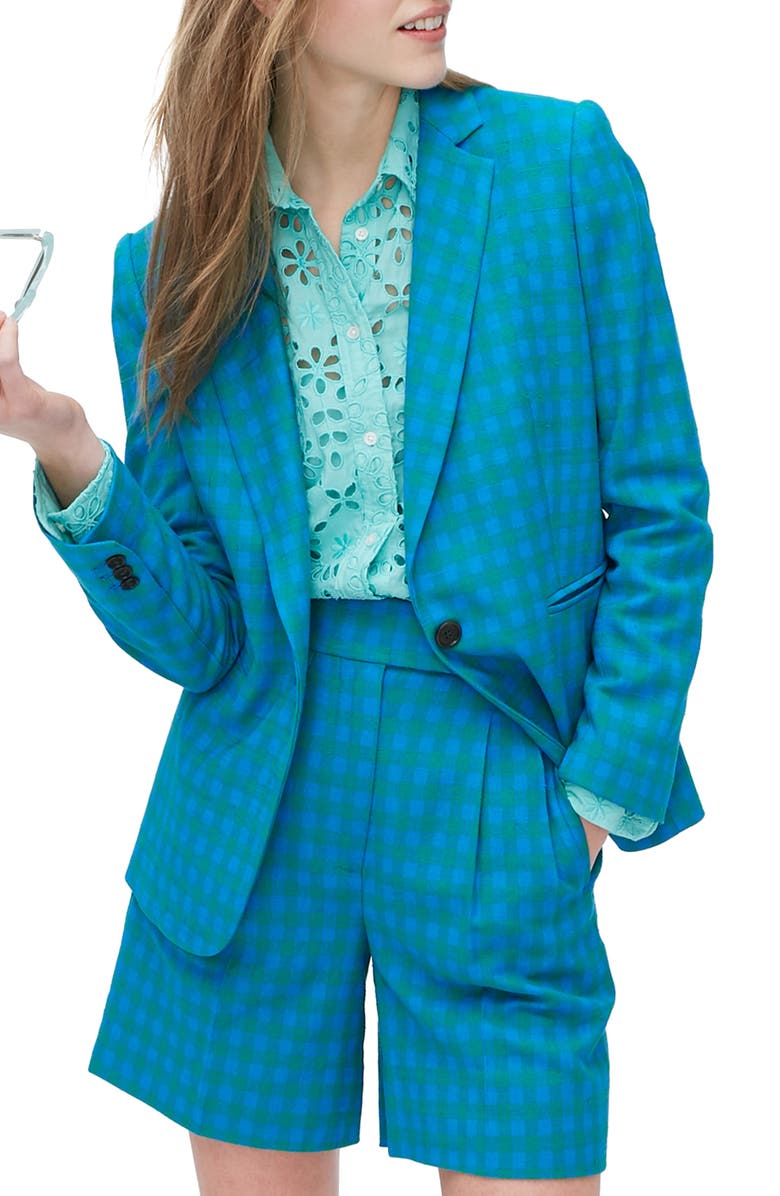 J.Crew Parke Colorful Gingham Blazer, Main, color,