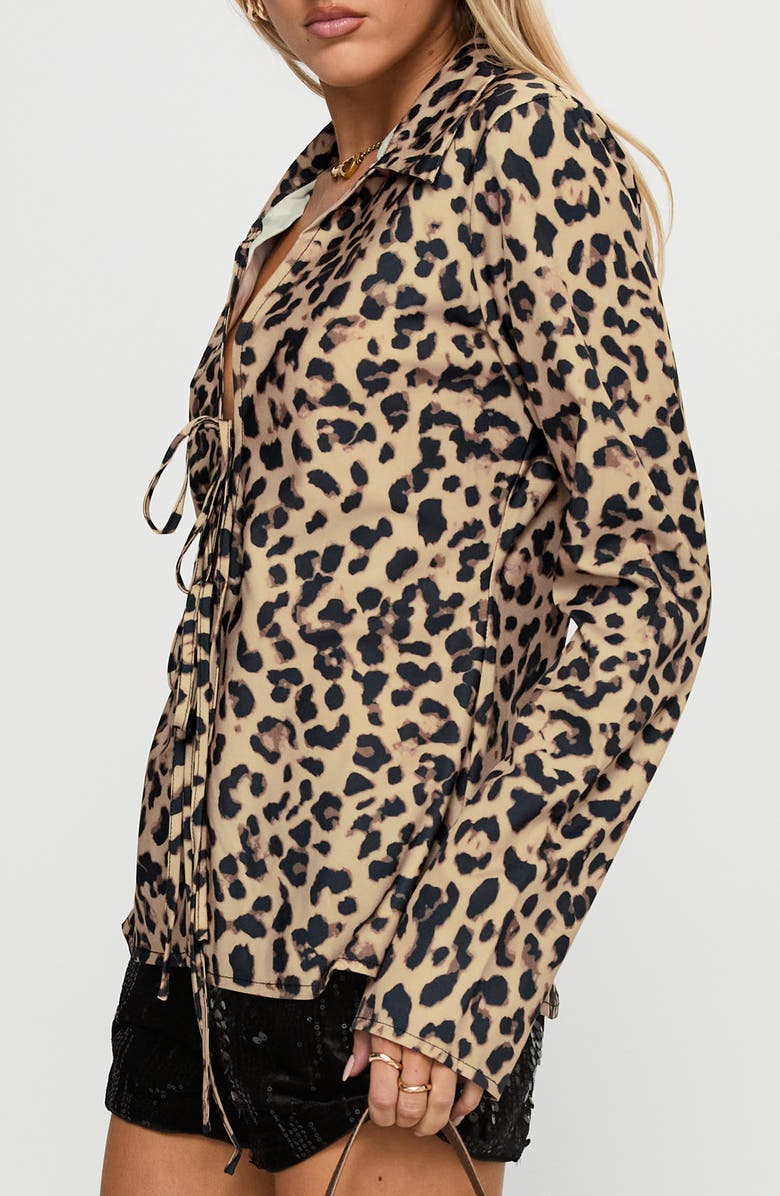 Princess Polly Toriah Tie Up Long Sleeve Top, Alternate, color, 