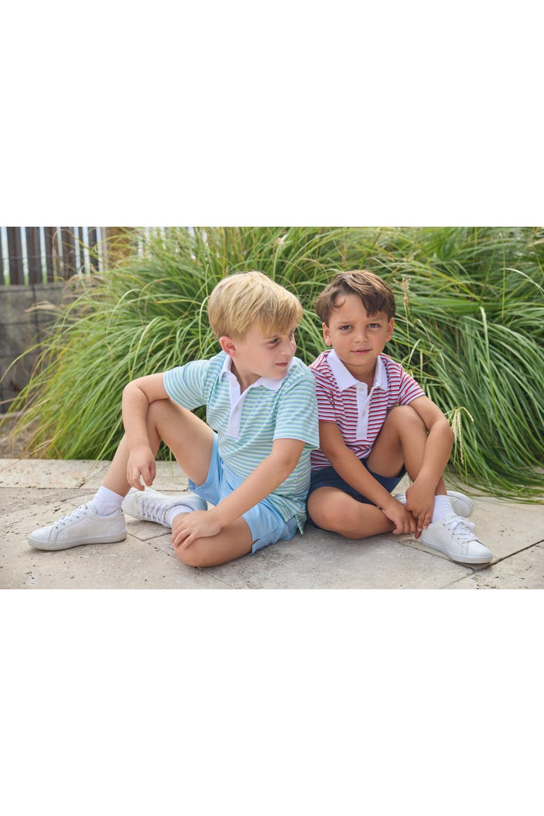 Kids' Short Sleeve Polo, Alternate, color, Greenview Stripe