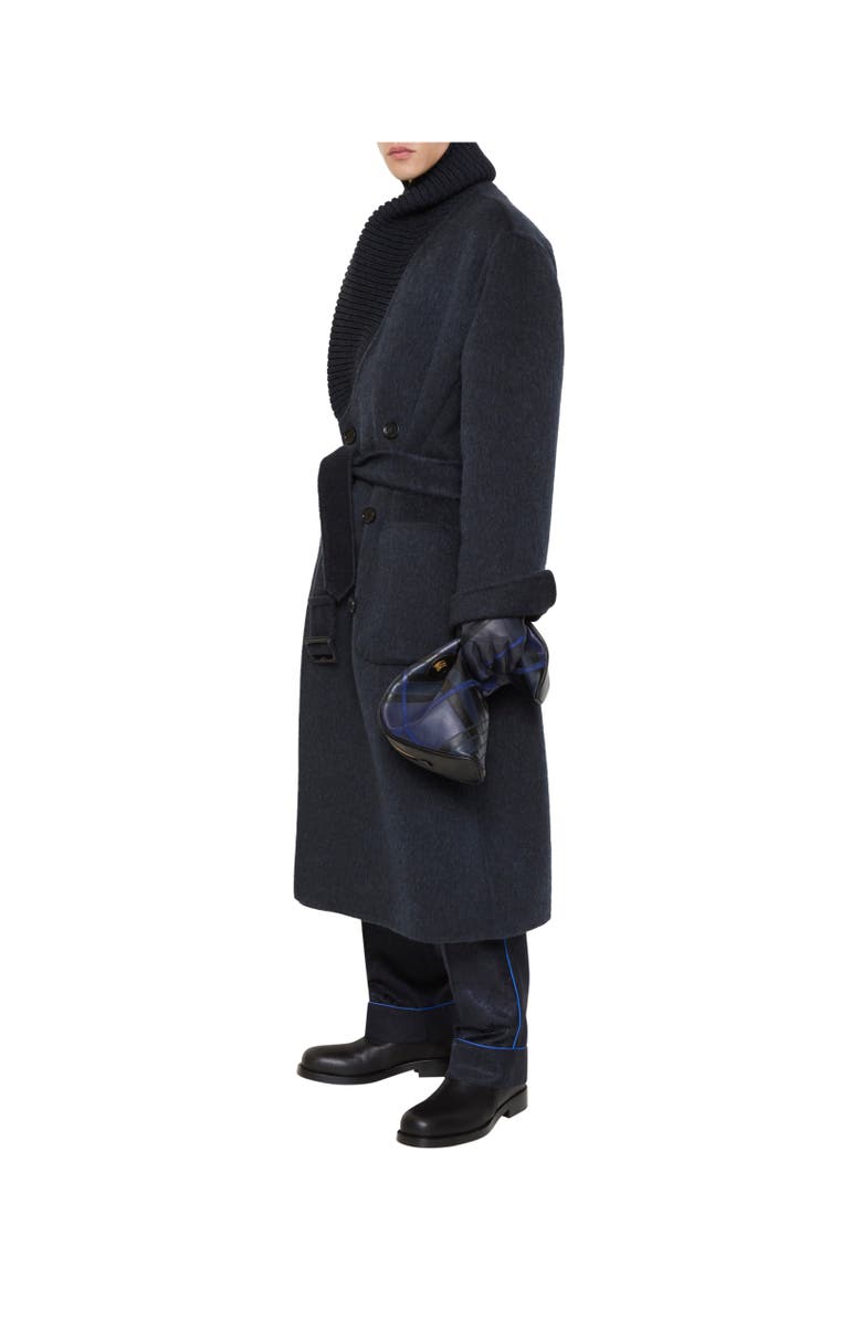 Burberry Wool Mohair Blend Coat, Alternate, color, Night Melange