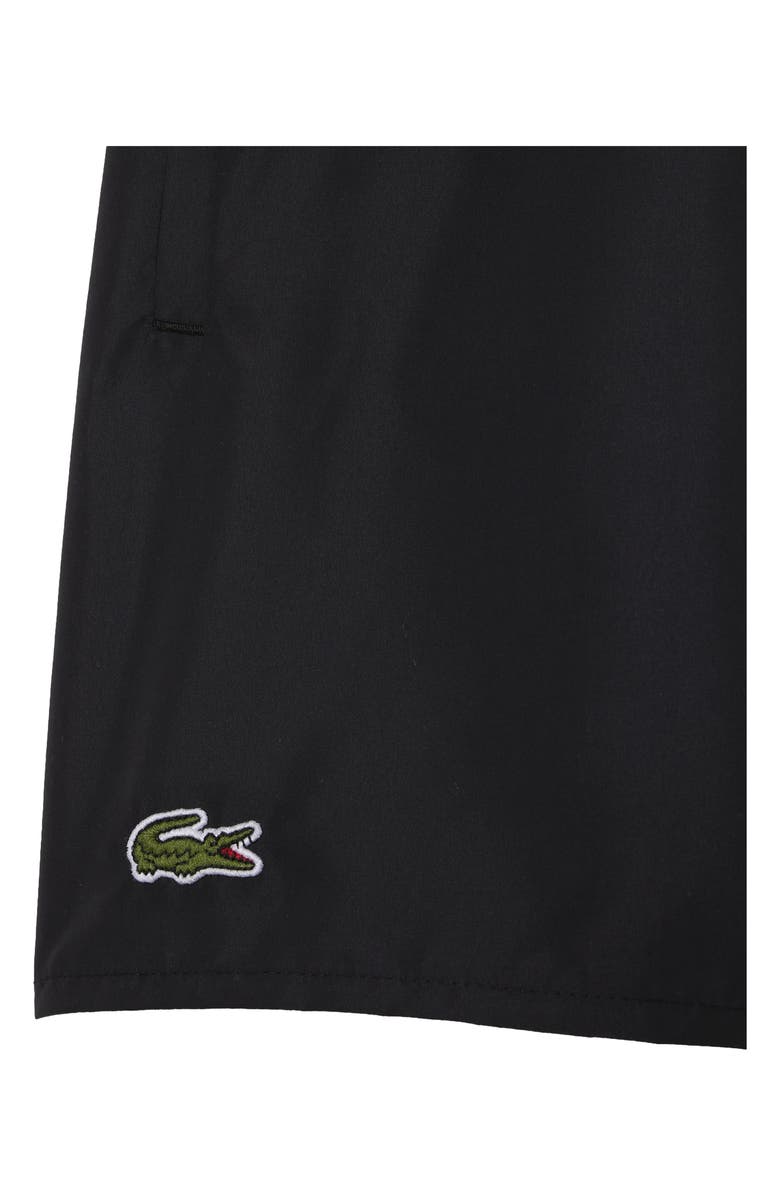 Lacoste Recycled Polyester Swim Trunks, Alternate, color, 964 Noir/ Vert