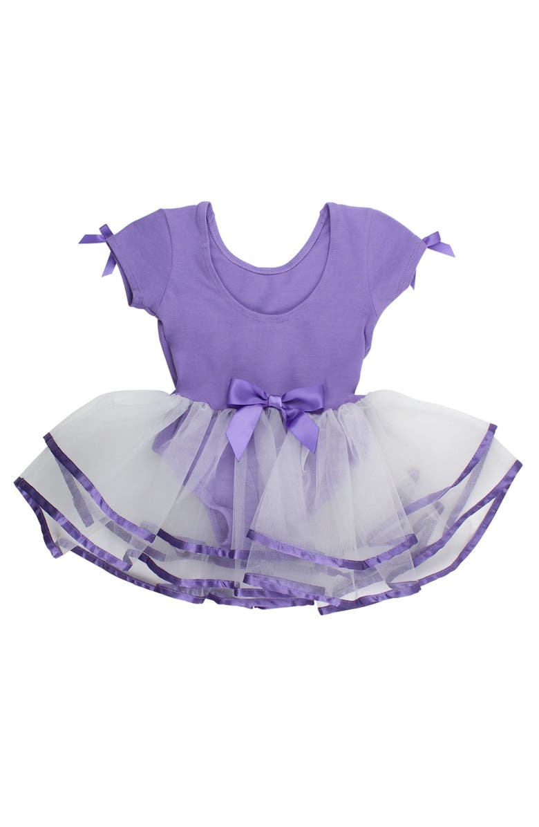 RuffleButts Girls Signature Tutu Leotard, Alternate, color, Wisteria Purple