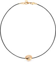 Ettika Pebble Bead Leather Necklace