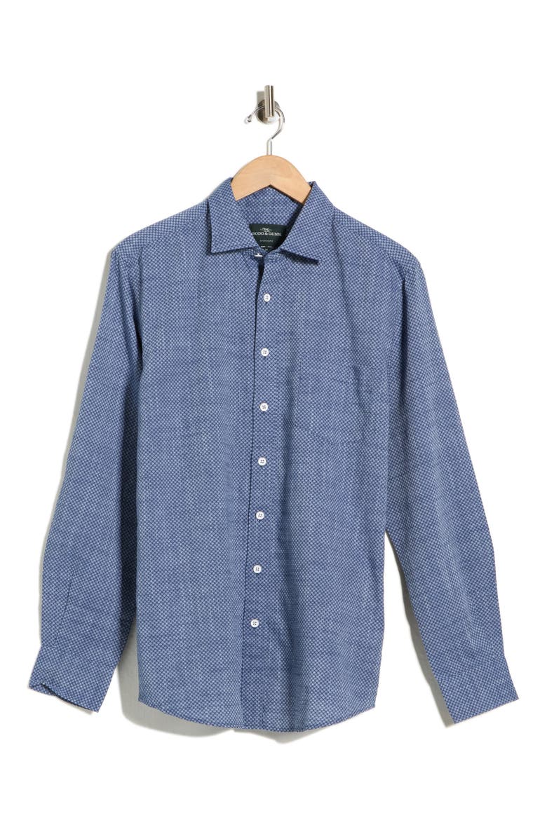 Upper Charlton Sports Fit Button-Up Shirt, Alternate, color, COBALT
