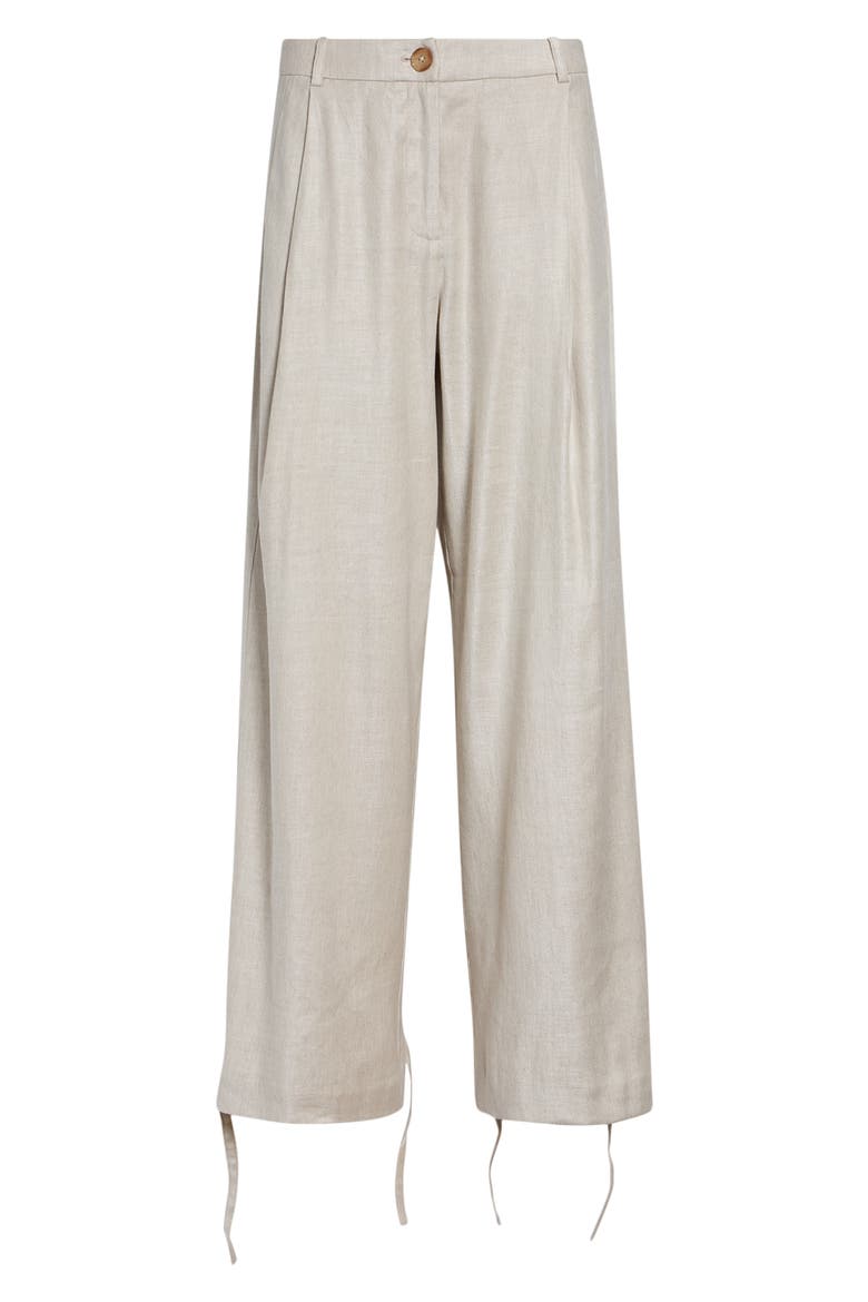 Elowen Wide Leg Linen Blend Pants, Alternate, color, DESERT