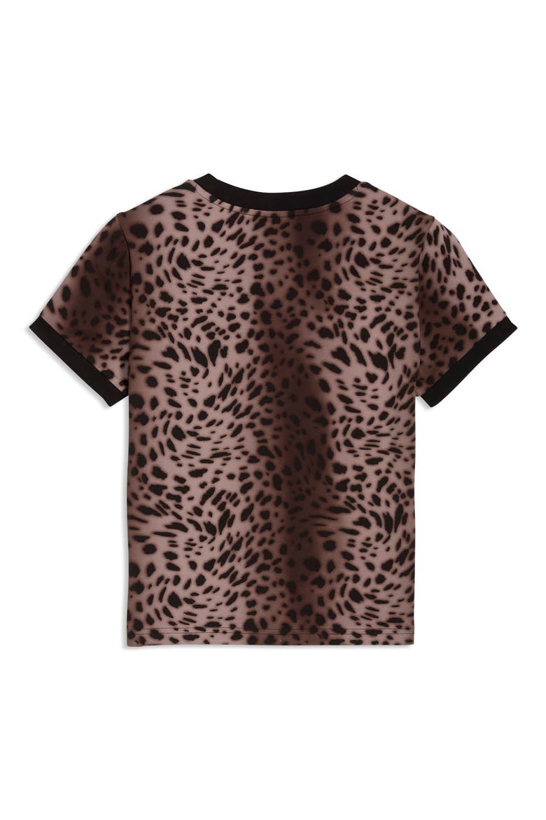Essentials Bedazzled Rhinestone Embellished Leopard Print Cotton Graphic T-Shirt, Alternate, color, PUMA BLACK