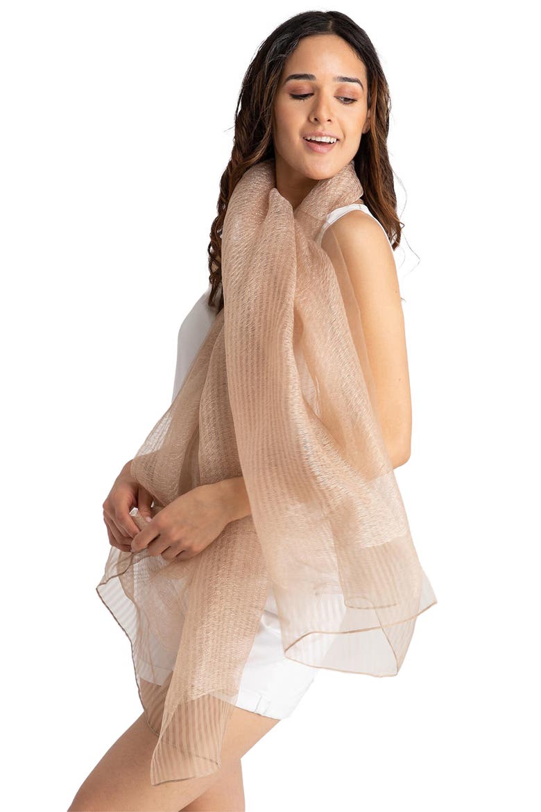 Sheer Social Wrap, Alternate, color, CHAMPAGNE