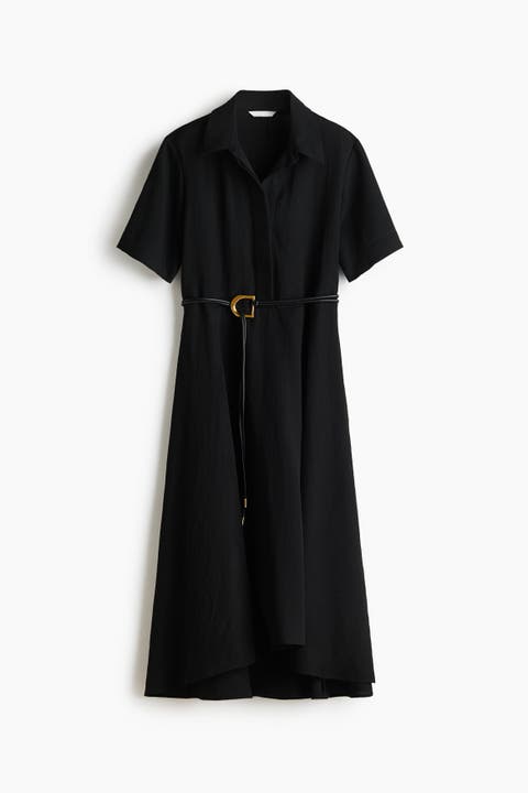 Tie-belt Shirt Dress