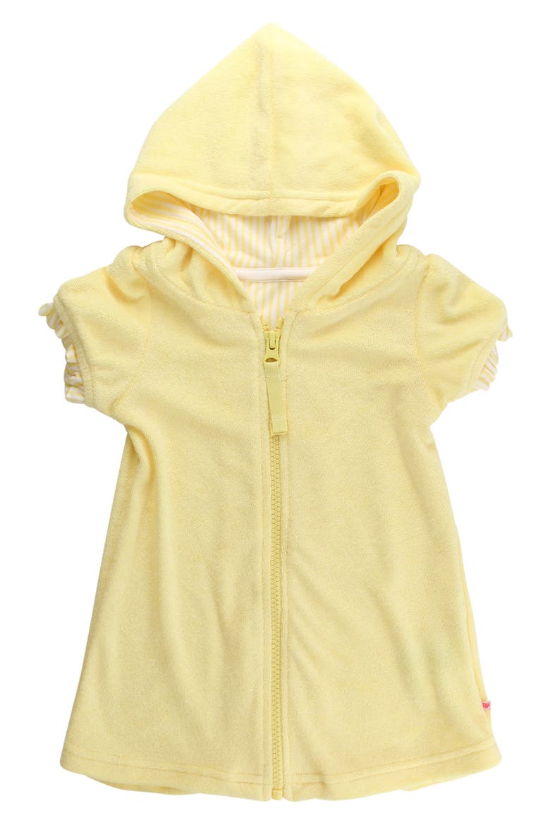 Kids' Banana Hooded Terry Cover-Up Dress, Main, color, YELLOW