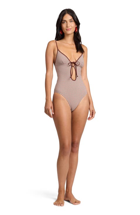 Soleil Tie Front One-Piece