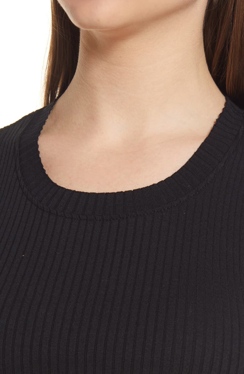 Topshop Wide Rib Cotton Blend Crop Tank Top, Alternate, color,