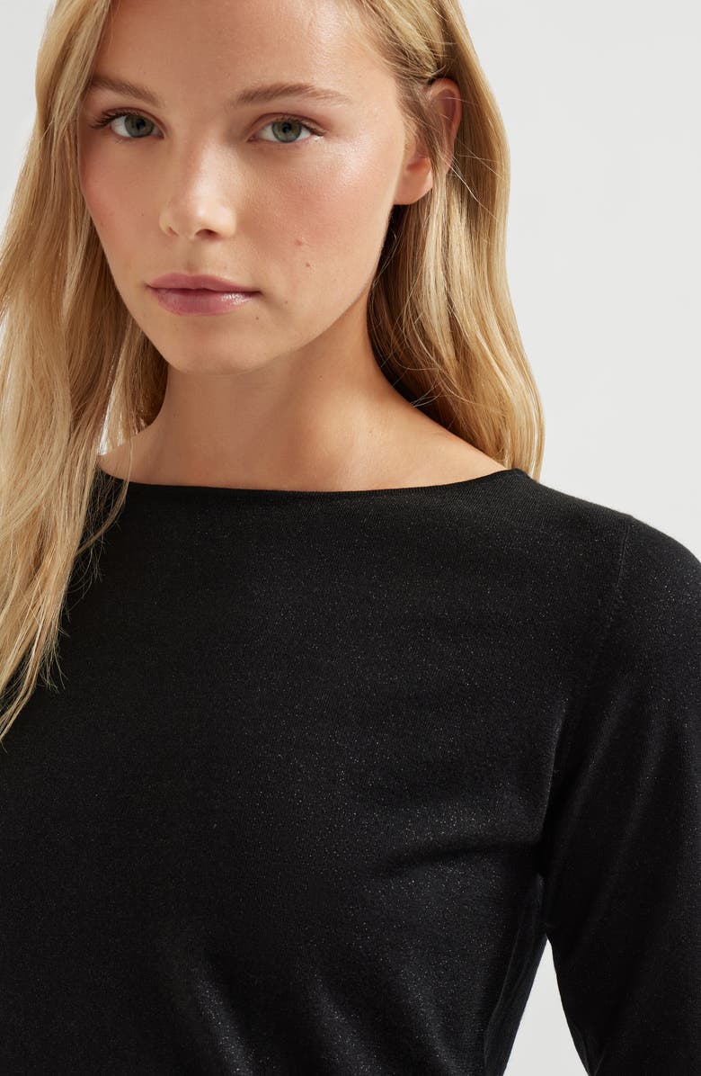 Brunello Cucinelli Sparkling sweater, Alternate, color, Black