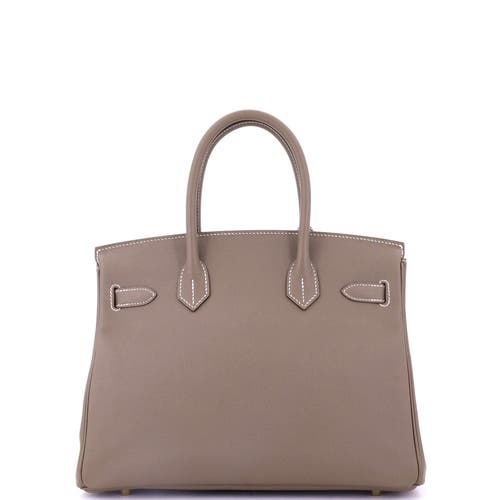 Pre-owned Hermes  Hermes Birkin Handbag Grey Epsom With Gold Hardware 30 In Brown